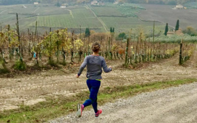 Exercising outside in Montepulciano